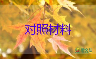 四個(gè)合格的對(duì)照材料6篇